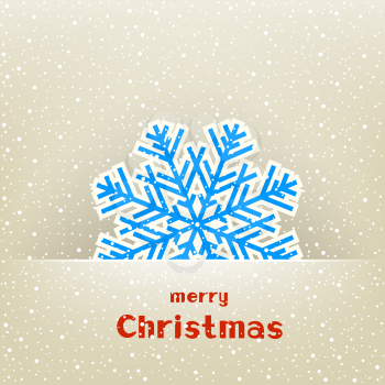 The Christmas mesh card with snowflake, winter holiday theme