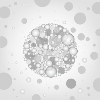 The circular random effects have create sphere on the light background