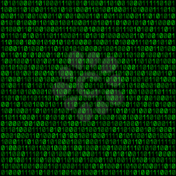The green code made programming dark background