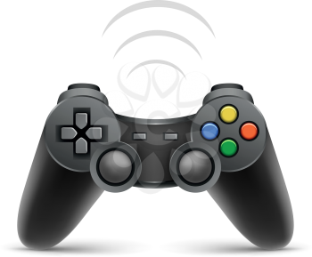 The gamepad isolated on the white background