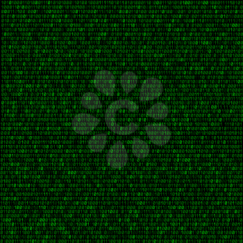 The green code made programming dark texture background
