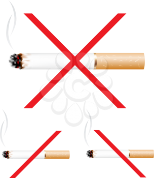 No smoking icon isolated on the white background