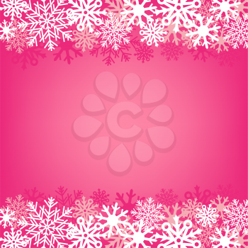 Light pink snow background on a winter theme