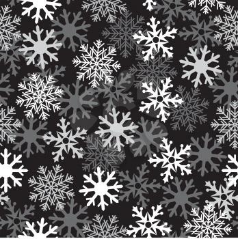 Intense white snow dark background patern for texture on a winter theme
