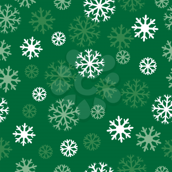 White snow and dark green background patern for texture on a winter theme