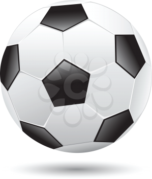 Classic soccer ball isolated on the white background
