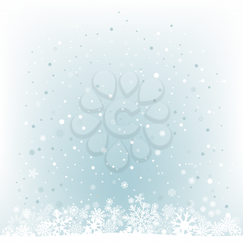 The white snow on the cerulean mesh background, winter theme. No transparent objects