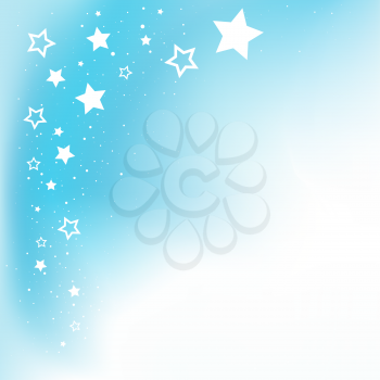 Dream stars blue background and copyspace for message