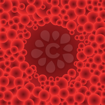The beautiful simple many buble gradient red circles blood hole