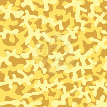 Desert sandy camouflage seamless clothing texture. Military army fashion style