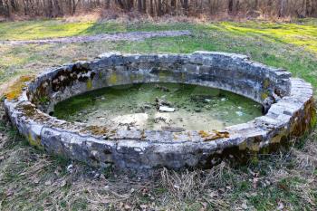 old abandoned rubbish fountain water ecology nature pollution