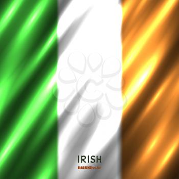 National Irish flag background. Country Ireland standard banner backdrop