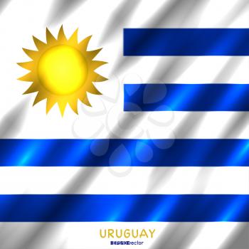 National Uruguay flag background. Country Egyptian standard banner backdrop