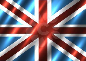 Great Britain national flag background. G8 country United Kingdom standard banner backdrop. Easy to edit wave light shadow