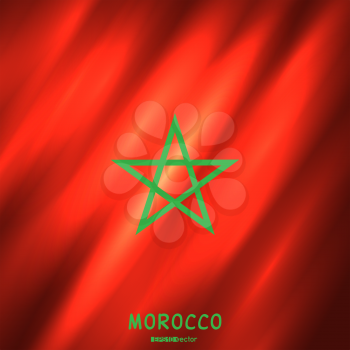 National Morocco flag background. Country Moroccan standard banner backdrop