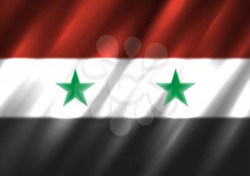 Syria national flag background. Syrian country standard banner backdrop. Easy to edit wave light shadow