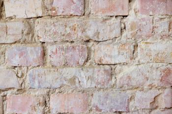 Red brick wall repair old decor. Architecture texture design