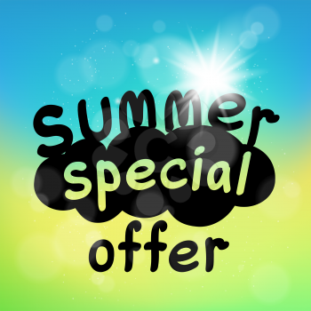Summer special offer sale dark template. Sales fashion tourism promotion concept