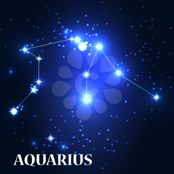 Symbol. Aquarius Zodiac Sign. Vector Illustration. EPS10
