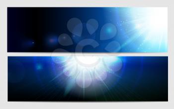Abstract Light on Blue Background Vector Illustration EPS10