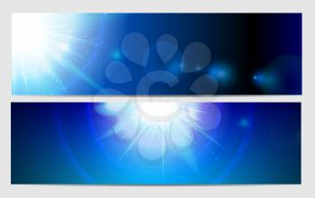 Abstract Light on Blue Background Vector Illustration EPS10