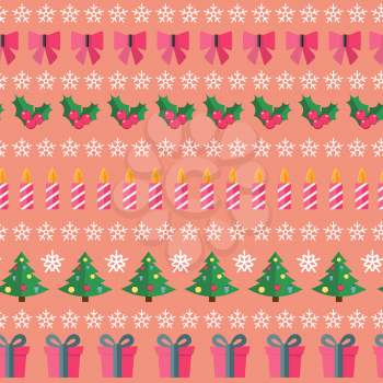 Abstract Christmas and New Year Seamles Pattern Background. Vector Illustration EPS10