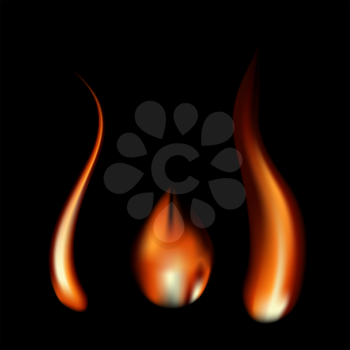 Burning Flame of Fire. Vector Illustration. EPS10