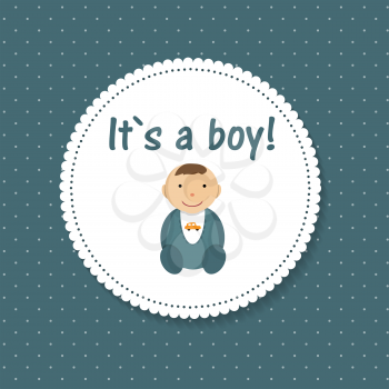 Vector Illustration for Newborn Litle Boy EPS10