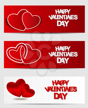 Happy Valentines Day Card. Vector Illustration. EPS10