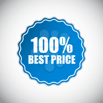Best Price Blue Label Vector Illustration EPS10