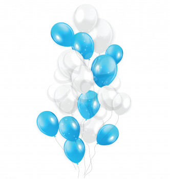 Colored Glossy Balloons Background Vector Illustration EPS