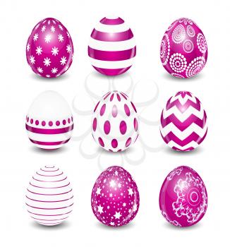 Beautiful Easter Egg Set Vector Illustration EPS10