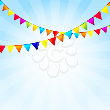 Party Background with Flags Vector Illustration. EPS10