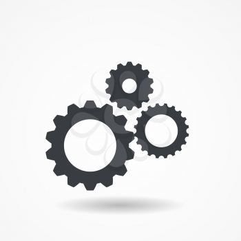 Gear Icon. Isolated on White. Vector Illustration EPS10