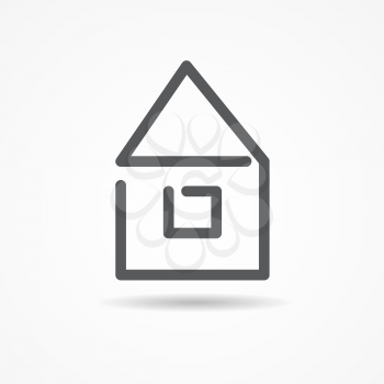 Home Icon. Isolated on White. Vector Illustration EPS10