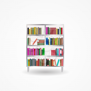 Bookcase with Books Icon Vector Illustration EPS10