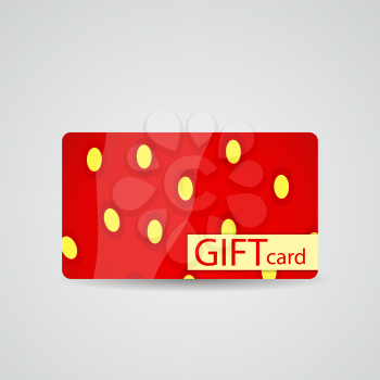 Abstract Beautiful Strawberry Gift Card Design, Vector Illustration.