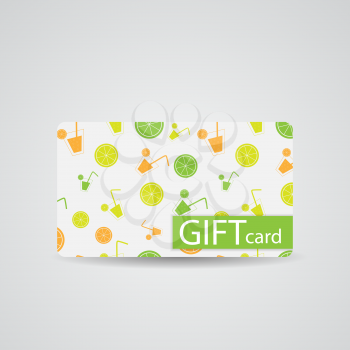 Abstract Beautiful Drink Gift Card Design, Vector Illustration. EPS10