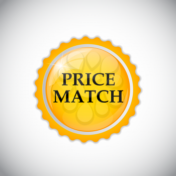 Price Match Label Isolated Vector Illustration EPS10