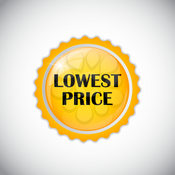Lowest Price Golden Label Vector Illustration EPS10