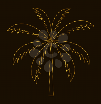 Silhouette of Palm Tree. Vector illustration. EPS10