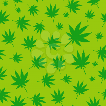 Abstract Cannabis Seamless Pattern Background Vector Illustration EPS10