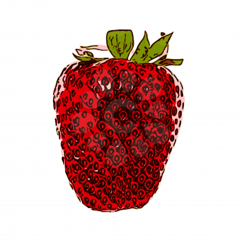 Red Sweet Tasty Strawberry. Vector Illustration. EPS10
