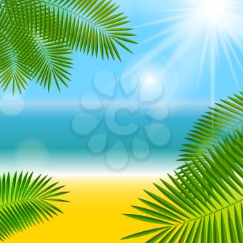 Colored Summer Natural Background Vector Illustration EPS10