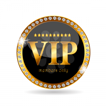 VIP Members Label. Isolated Vector Illustration EPS10