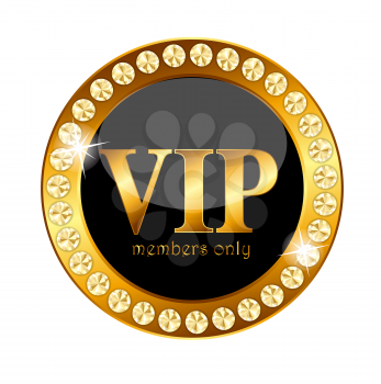 VIP Members Label. Isolated Vector Illustration EPS10