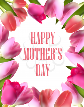 Happy Mother Day Poster Card Vector Illustration EPS10