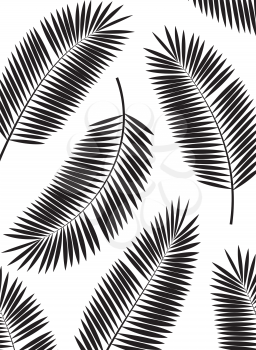 Palm Leaf Vector Frame Background Illustration EPS10