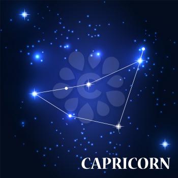 Symbol: Capricorn Zodiac Sign. Vector Illustration. EPS10