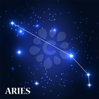 Symbol: Aries Zodiac Sign. Vector Illustration. EPS10